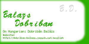 balazs dobriban business card